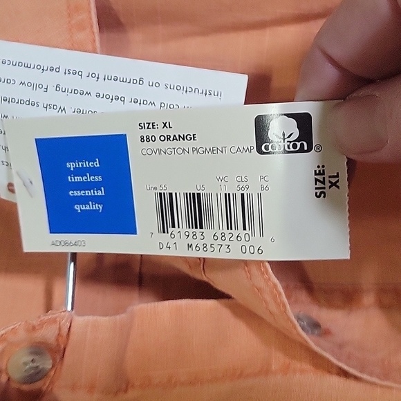 Covington Button Up Shirt Short Sleeve Pockets Casual Work XL NEW comfort beach - Picture 4 of 8